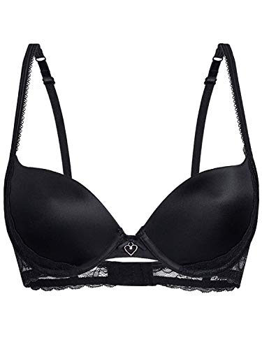 Sassa Damski biustonosz Push Up, czarny (schwarz 500), 80C