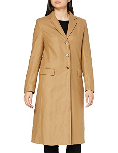 Helene Berman Damski płaszcz na uniwersytet wełniany, Brown (Camel 220), S