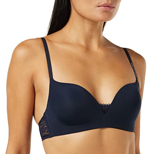 Tommy Hilfiger Damski biustonosz bezprzewodowy push-up bez fiszbin, Desert Sky, 65A
