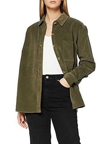Urban Classics Damska koszula sztruksowa oversized, oliwkowy, 4XL