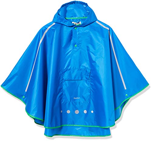 Playshoes Dziecięce ponczo przeciwdeszczowe, składane, uniseks, niebieski, m