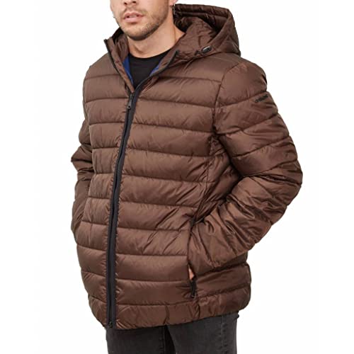 Geox M DENNIE HOOD JKT (M kurtka męska, Slate Brown/Blue Ink, XXL