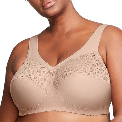Glamorise Damski biustonosz bez fiszbin MagicLift, beżowy (kawowy)., 125G