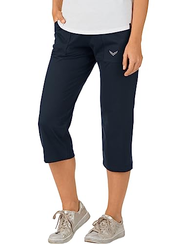 Trigema Damskie spodnie sportowe 537291, niebieski (niebieski 046), 3XL