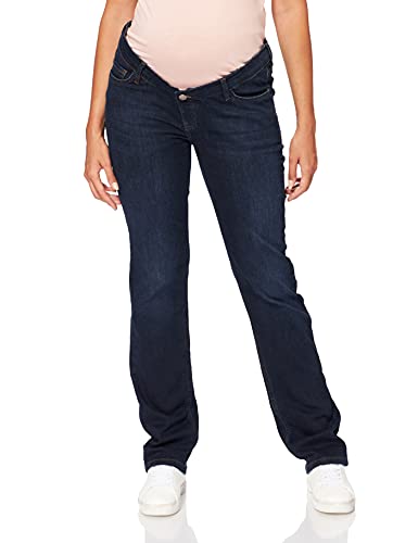ESPRIT Maternity Damskie spodnie Denim OTB Straight jeansy ciążowe, niebieski (Darkwash 910), 30W x 32L