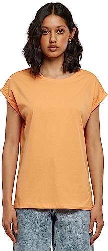Urban Classics Damska koszulka z przedłużonymi ramionami, górna część dla kobiet z lekko przeciętymi ramionami, dostępna w wielu kolorach, rozmiary XS - 5XL, Papaya, XXL