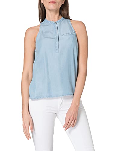 Superdry Tencel damska koszulka bez rękawów, Light/Mid Wash, M