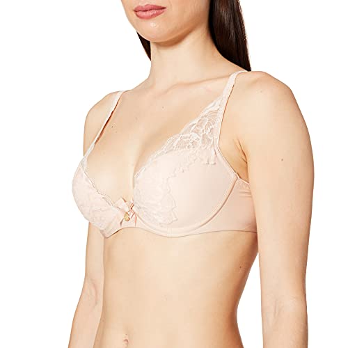 Chantelle Pomarańczowy biustonosz z głębokim wycięciem, bielizna damska, Peau Rose, 70D