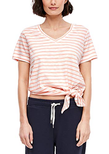 s.Oliver T-shirt damski, 20g6 Light Red Stripes, S