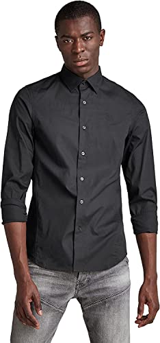 G-STAR RAW Męska koszula dressed super slim, Czarny (Dk Black C271-6484), L