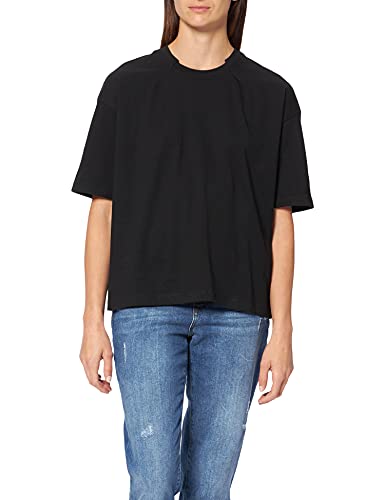 Urban Classics Damski T-shirt z bawełny organicznej, Organic Oversized Pleat Tee, Basic Top dla kobiet, dostępny w kolorze czarnym lub białym, rozmiary XS - 5XL