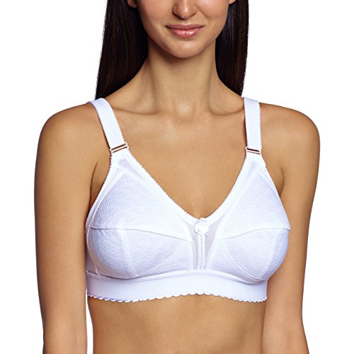 Sassa Damski biustonosz żakardowy Soft-bh, Biały - Weiß (Weiß 00100), 95D