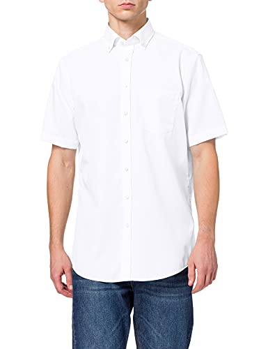 Seidensticker Męska koszula biznesowa – niewymagająca prasowania koszula o prostym kroju – Regular Fit – z krótkim rękawem – kołnierz button down – kieszeń na piersi – 100% bawełna