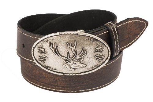 Werner Trachten Pasek unisex do stroju ludowego 03837, brązowy (brązowy Rugato 565), 85