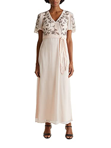 ESPRIT Collection Sukienka z szyfonu z haftem