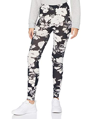 Urban Classics Damskie legginsy z kwiatami, czarny, S