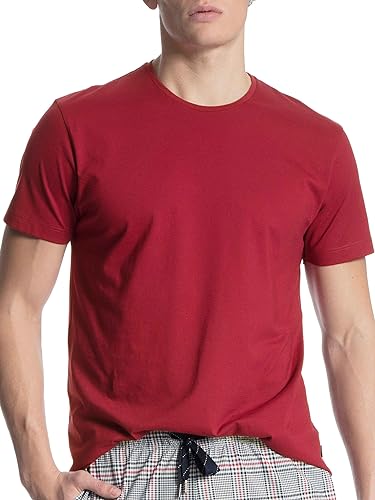 CALIDA Męski t-shirt Remix Basic, rumba red, 52/54 PL