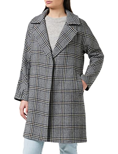 Superdry Damski płaszcz wełniany, czarny (Black Check Q22), XL