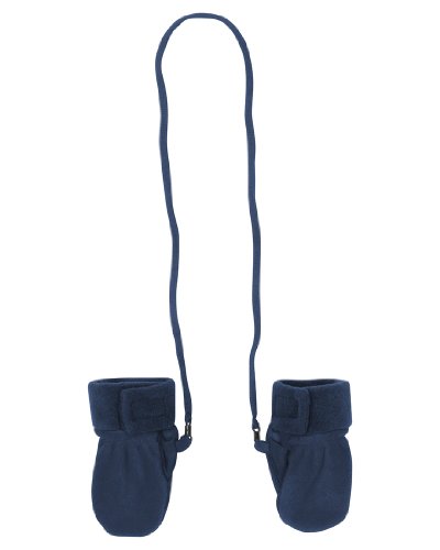 Playshoes Unisex – rękawiczki dla niemowląt, miłe w dotyku rękawiczki z polaru, mitenki dziecięce, 11 - Marine, 0-6 Miesi?ce