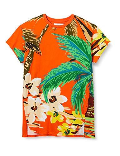 Desigual Sukienka dziewczęca Vest_Zamora, Pomarańczowy (Naranja 7002), 152 cm