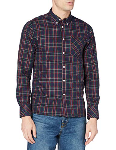 Merc London męska koszula smokingowa o regularnym kroju, niebieski - niebieski (Navy), M