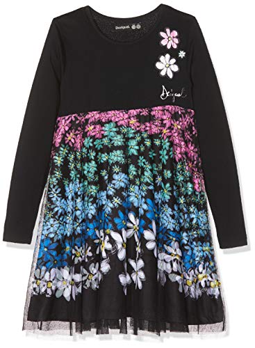 Desigual Dziewczęca sukienka Oaxaca, czarny (Negro 2000), 116 cm