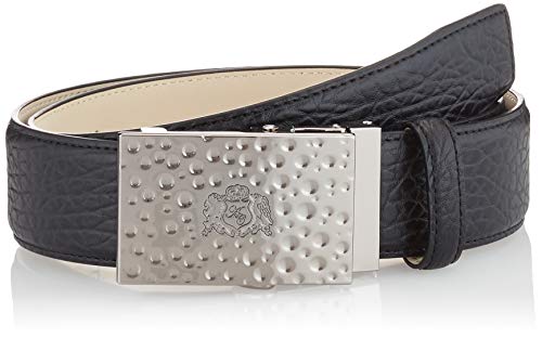 Anthoni Crown Pasek skórzany unisex, czarny, 90 cm