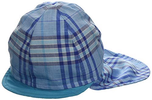 maximo Chłopięca czapka z daszkiem, czapka w kratkę, Wielokolorowy (Cerulean-Dkl.Blau- Karo 22), 51