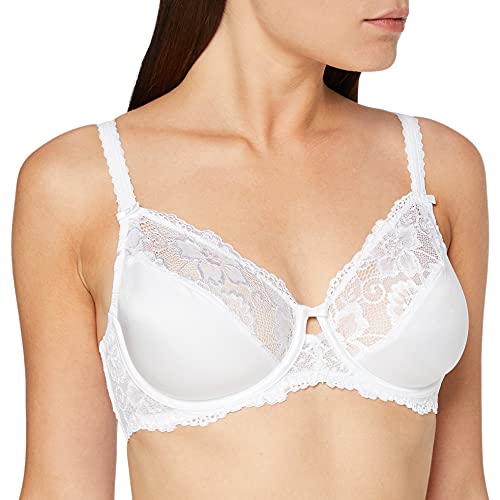 Sassa Damski biustonosz z fiszbinami 24443, biały (biały 100), 75C