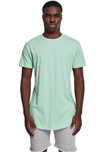 Urban Classics Męski T-shirt Shaped Long Tee jednokolorowy, długi krój koszulka męska, dostępna w wielu różnych kolorach, rozmiary XS-5XL, Neomint, XS