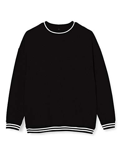 Build Your Brand Bluza męska College Crew sweter, sweter dla mężczyzn z paskami na ściągaczach, dostępna w 3 kolorach, rozmiary S - 5XL