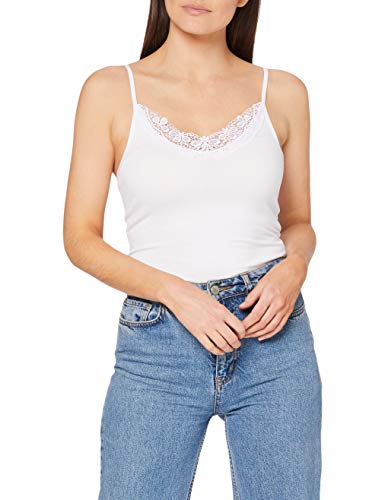 VERO MODA Vminge Lace Singlet Ga Noos bluzka damska, Bright White, S