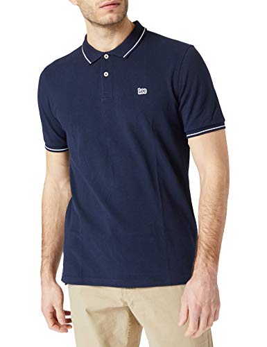 Lee Męski T-Shirt Pique Polo Navy, grantowy, M