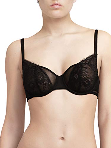 Passionata Camden, Balconnet biustonosz z ramiączkami zewnętrznymi, bielizna damska, czarny, 75B