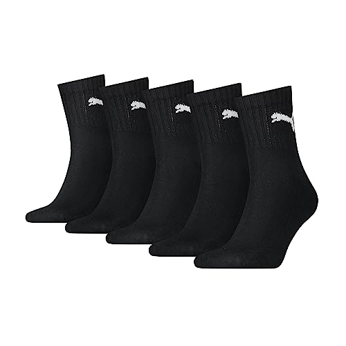 PUMA Puma Unisex Short Crew Socks (5 sztuk) Skarpety Uniseks, czarny , 47-49 EU