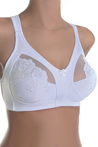 Sassa Damski biustonosz z miękkimi miseczkami, miękki, biały, 90D