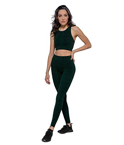 HEART and SOUL Legginsy damskie Donna Houndstooth spodnie sportowe, czarne, M