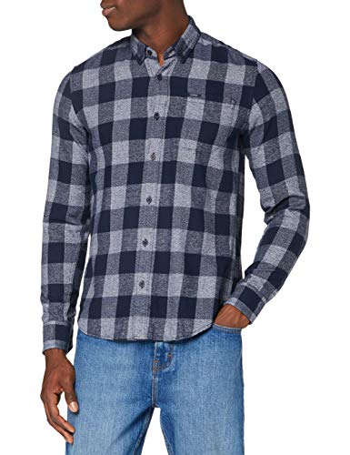 Garcia Męska koszula z kołnierzem button-down