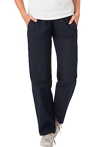 Trigema Damskie spodnie rekreacyjne ze 100% bawełny, niebieski (niebieski 046), 3XL