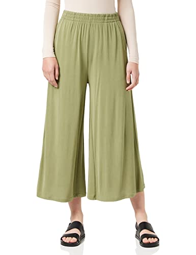 Urban Classics Damskie spodnie modal Culotte, szerokie spodnie 3/4 dla kobiet z elastycznym ściągaczem, dostępne w wielu kolorach, rozmiary XS-5XL, khaki, XXL