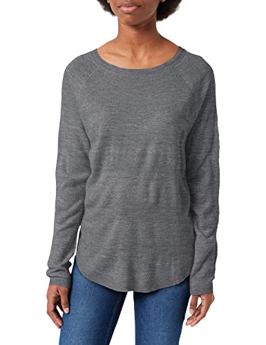 VERO MODA Vmcava Ls Structure Blouse Noos T-Shirt damski, Medium Grey Melange, XS