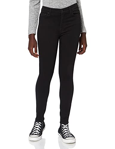 7 For All Mankind Damskie spodnie Hw Skinny Crop Casual, Czarny (Black Lq), 28W x 28L