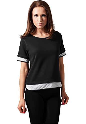 Urban Classics Damska koszulka z siateczki Ladies Terry Mesh, różnokolorowy (blk/wht 50), S