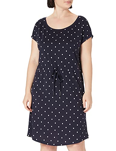 ONLY Carmakoma NOS Damska sukienka Carapril Ss Knee Stripe Noos, Wzór: dots Night Sky, M