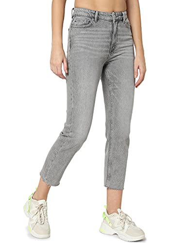 ONLY Dżinsy damskie o prostym kroju ONLEmily Life HW, szary denim, 25W / 32L