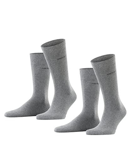 ESPRIT Mężczyźni Skarpety Basic Uni 2-Pack M SO Bawełna jednokolorowe 2 Pak, Szary (Light Grey Melange 3390), 39-42