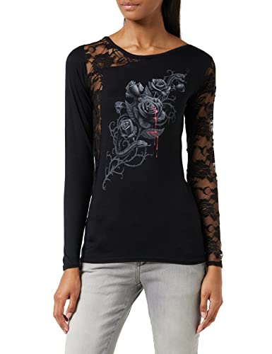 Spiral - FATAL ATTRACTION - Koronkowy top - na jedno ramię - czarny - XL