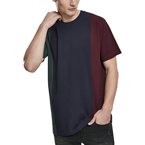 Urban Classics koszulka męska tripple tea, Multicolour (Bottlegreen/Midnight 02371), XL