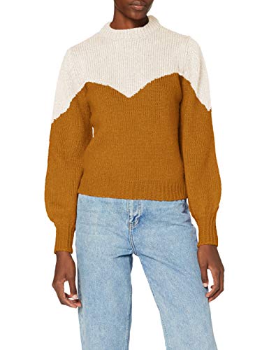 VERO MODA Damski sweter Vmwinnie Ls O-Neck Block Blouse Ga Boo