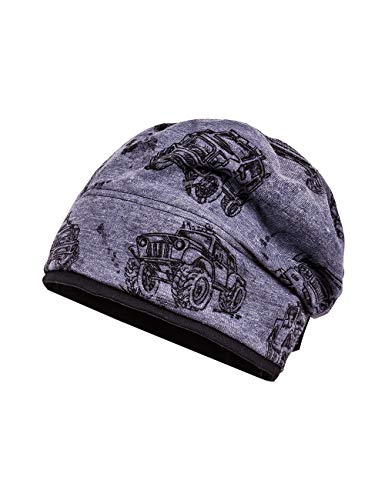 maximo Czapka chłopięca z nadrukowanym dżerseju z czapką z potworem, wielokolorowa (bluemeliert-czarny-Trucks 81), 49